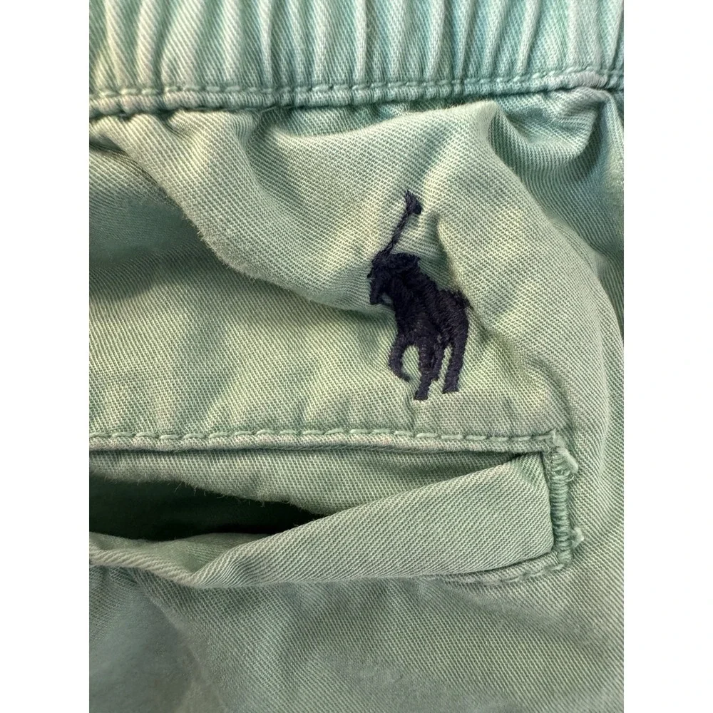 Boys RALPH‎ LAUREN Polo Sz 8 Shorts Elastic Drawstring Waistband Green Logo